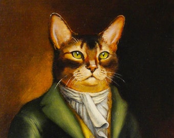 Abyssinian Cat Art Print - Mr Knightly