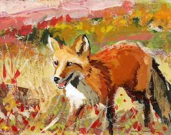 Fox Art Print - Fields of Gold