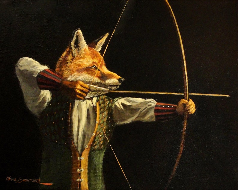 Fox Art Print Archer image 1
