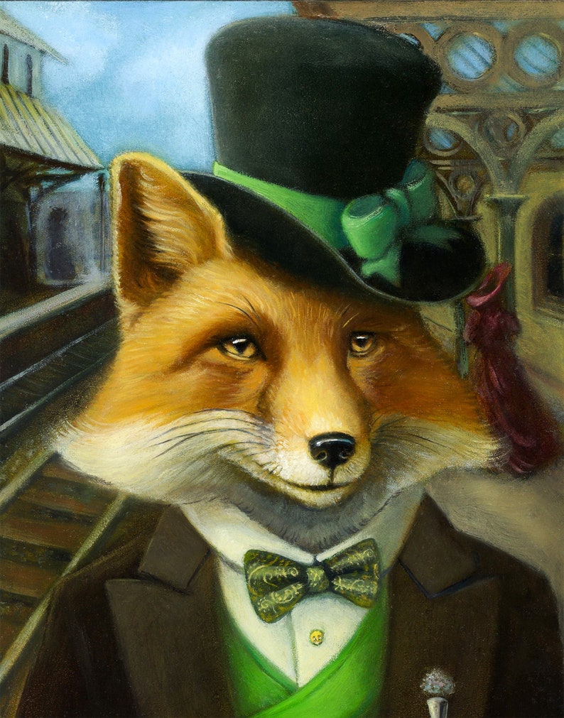 Fox Victorian Art Print image 1