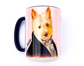 Westie Dogs Ceramic Mug - Mr. & Mrs. Darcy  - Olivia Beaumont Fine Art