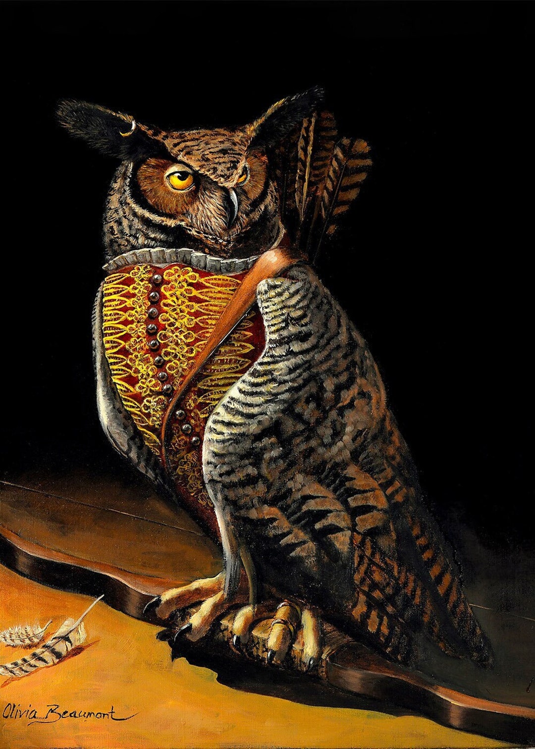 Great Horned Owl Art Print - Arend - Etsy