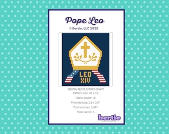 Pope Leo XIV Needlepoint Chart for Ornament | Commemorative Religious  Design | Modern Needlepoint