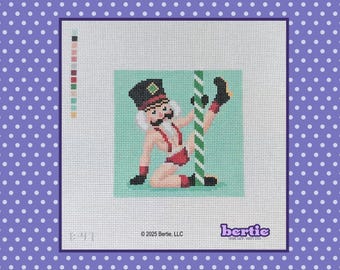 くるみ割り人形のアデラーニードルポイントラウンドクリスマス
