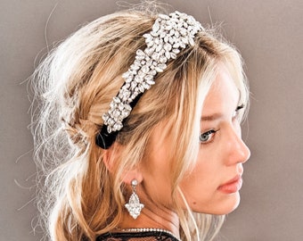 Crystal Headband / Beaded Headband / Gatsby Headband / Art Deco Headband / Kristin Perry