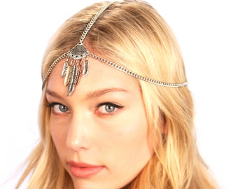 Kristin Perry Dainty Chain Grecian Headpiece Boho Hippie