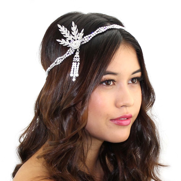 Great Gatsby Headpiece / Art Deco Headpiece / Crystal Flapper Headpiece / Kristin Perry Hair Accessories