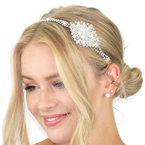 Great Gatsby Inspired Crystal Medallion Headpiece / Art Deco Headband /  Bridal Hair Accessories