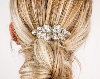 Rhinestone Crystal Bridal Hair Comb: Bohemian Silver Hair Accessory