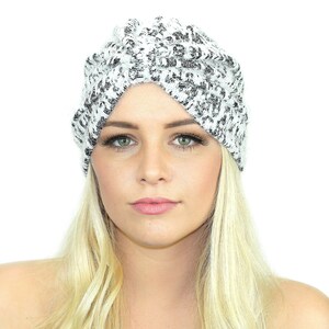 Minky Chinchilla Knit Turban / Full Turban Hat / Knit Ear Warmer / Kristin Perry image 1