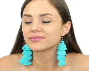 Kristin Perry Colorful Fringe Tassel Earrings