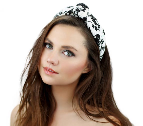 Buy Floral Top Knot Headband Women's Knot Headband Black