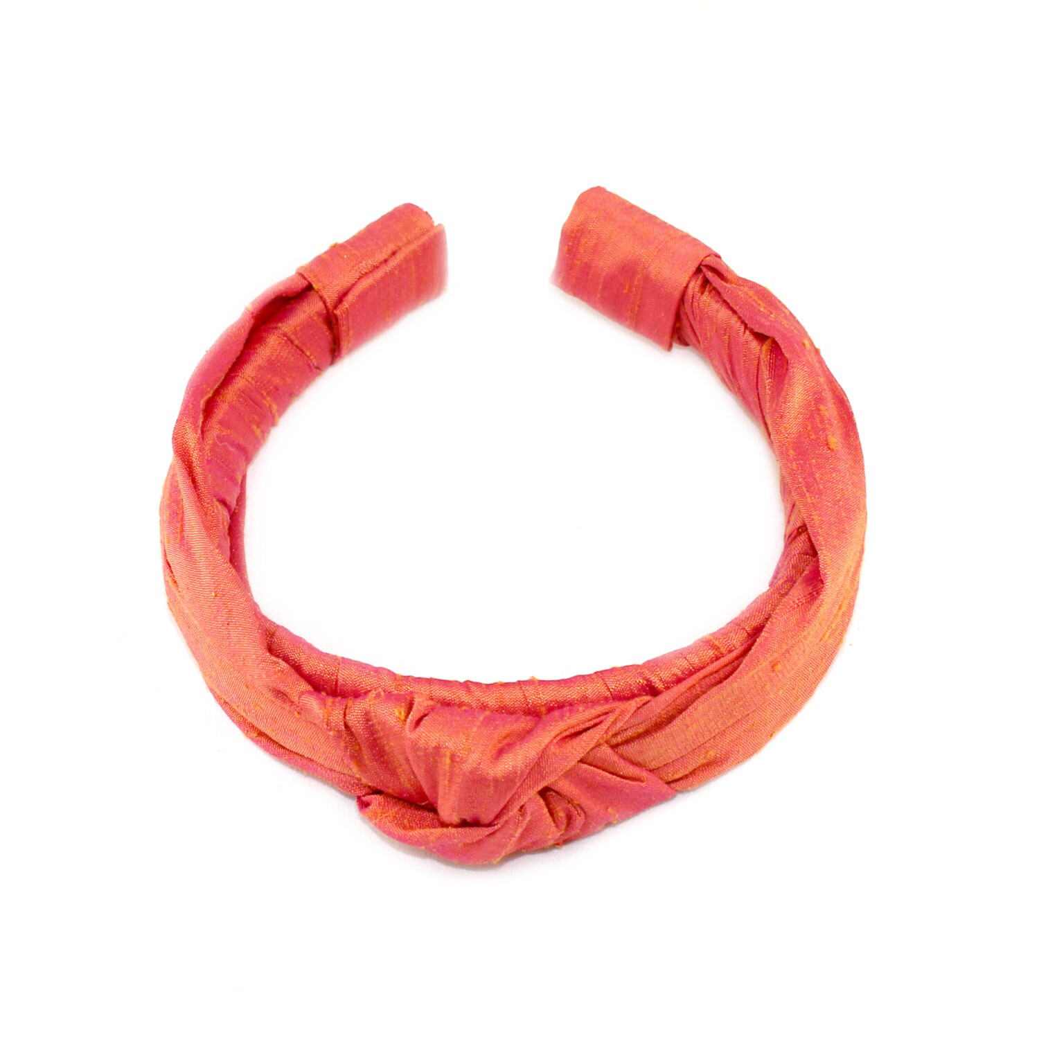 Silk Knot Headband / Top Knot Headband / Orange Knot Headband | Etsy