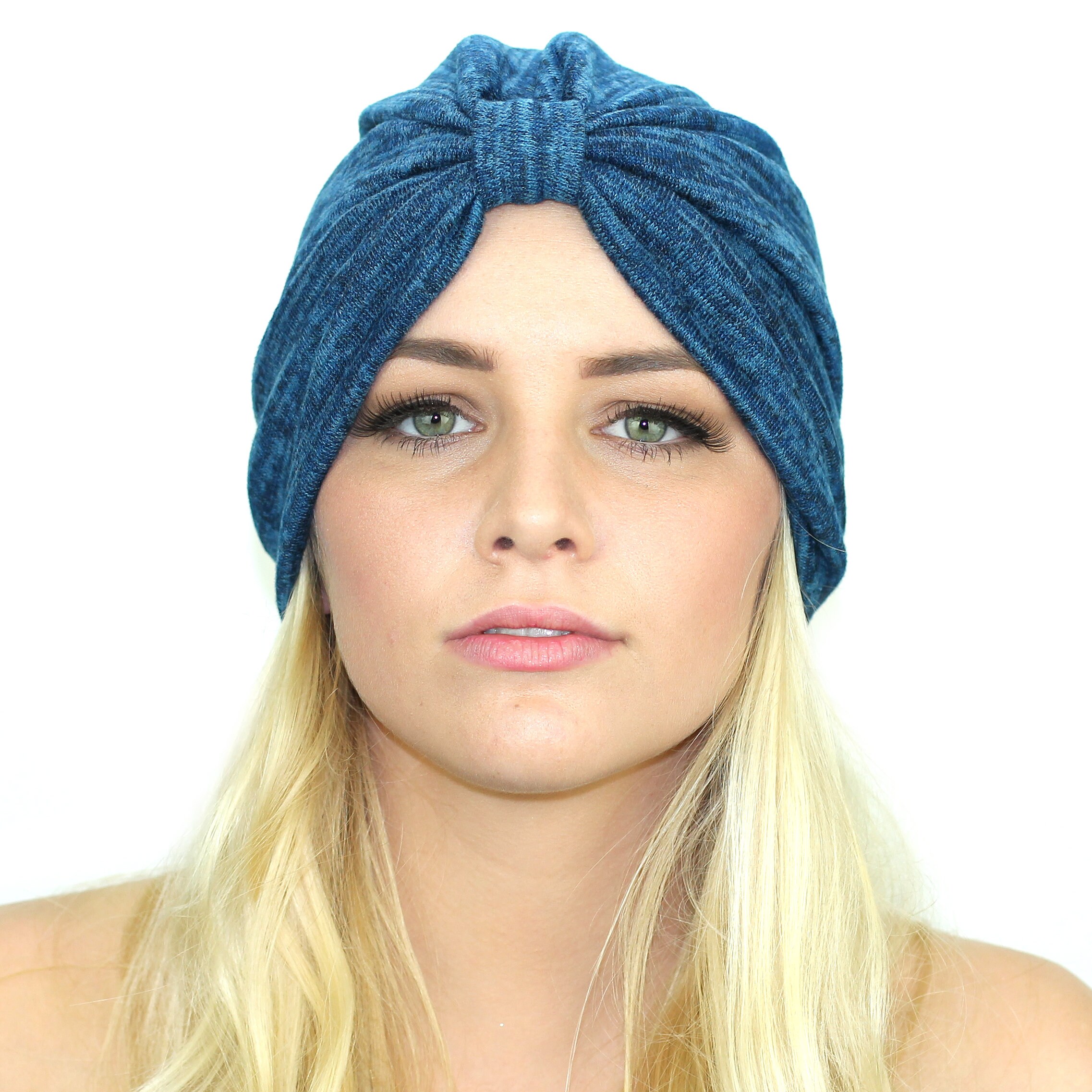 Kristin Perry Pinstripe Full Turban Headband Hat Kristin Perry Pinstripe Full Turban Headband Hat