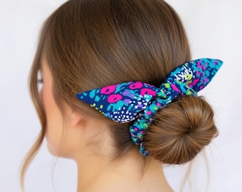 Oversized Scrunchie with Detachable Wire Wrap - XXL Big Hair Ponytail Holder for Women & Girls