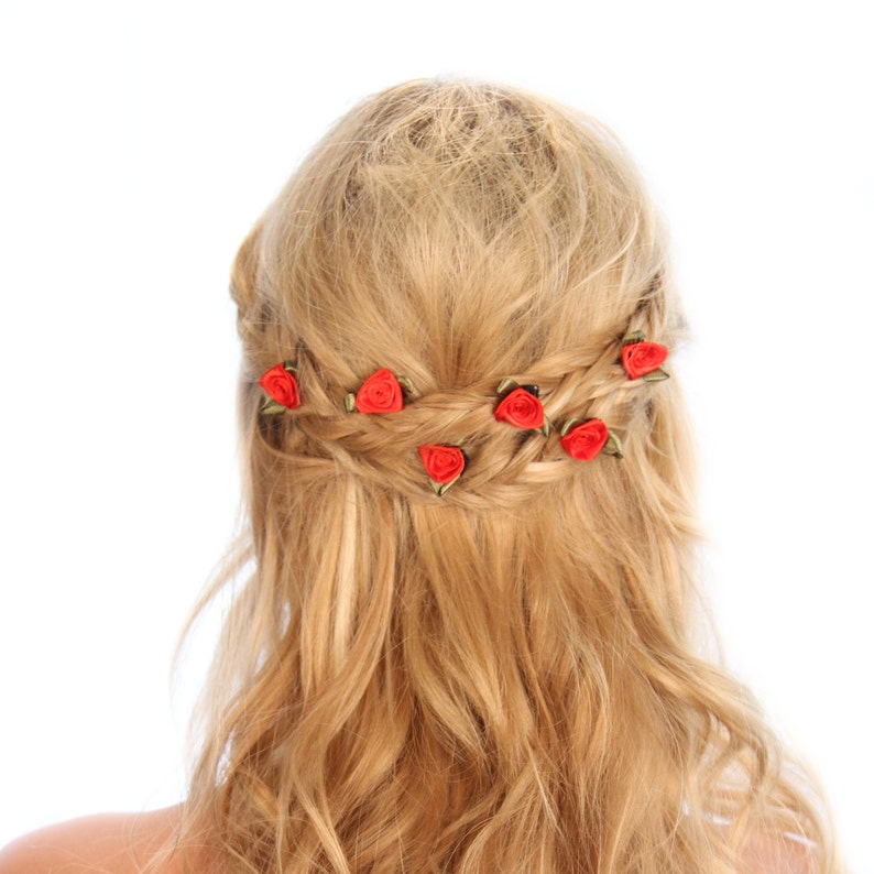 Flower Hair Pins / Flower Bobby Pins / Floral Hair Pins / Kristin Perry image 2