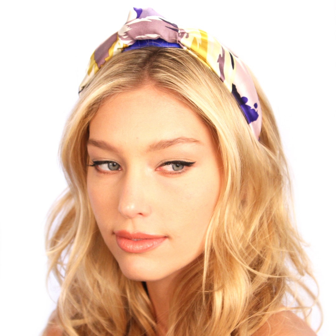 Silk Headband / Floral Knot Headband / Top Knot Headband / Silk Turban Headband / Kristin Perry ...