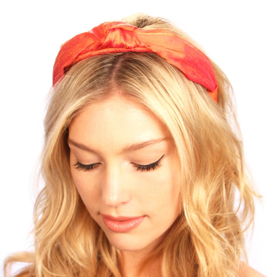 Kristin Perry Dupioni Silk Top Knot Headband Hair Accessories