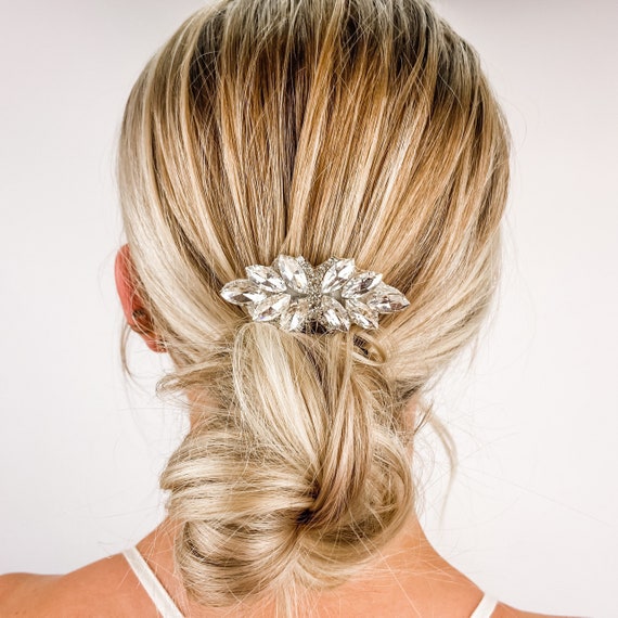 Rhinestone Crystal Bridal Hair Comb: Bohemian Silver Hair  display picture 2