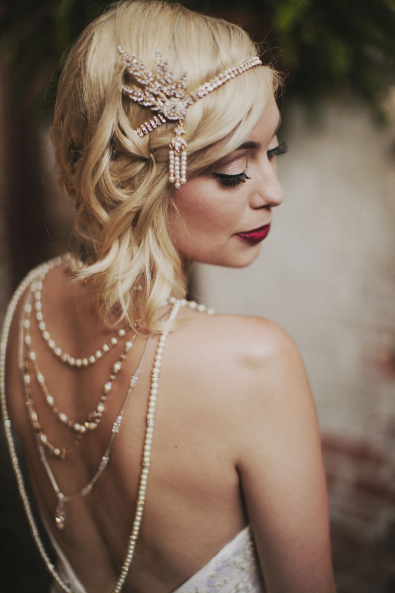 Gatsby Headpiece / Flapper Headpiece / Crystal Headpiece / Pearl Headpiece / Bridal Headband / Formal Headpiece / Kristin Perry image 1