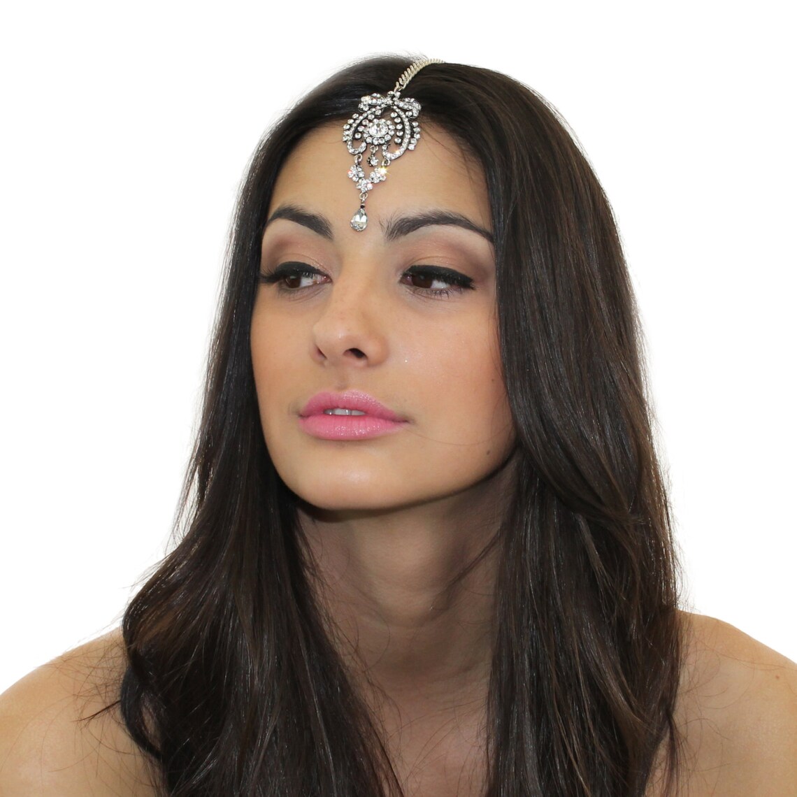 Crystal Tikka Headpiece / Head Jewelry / Silver Tikka Hair Etsy