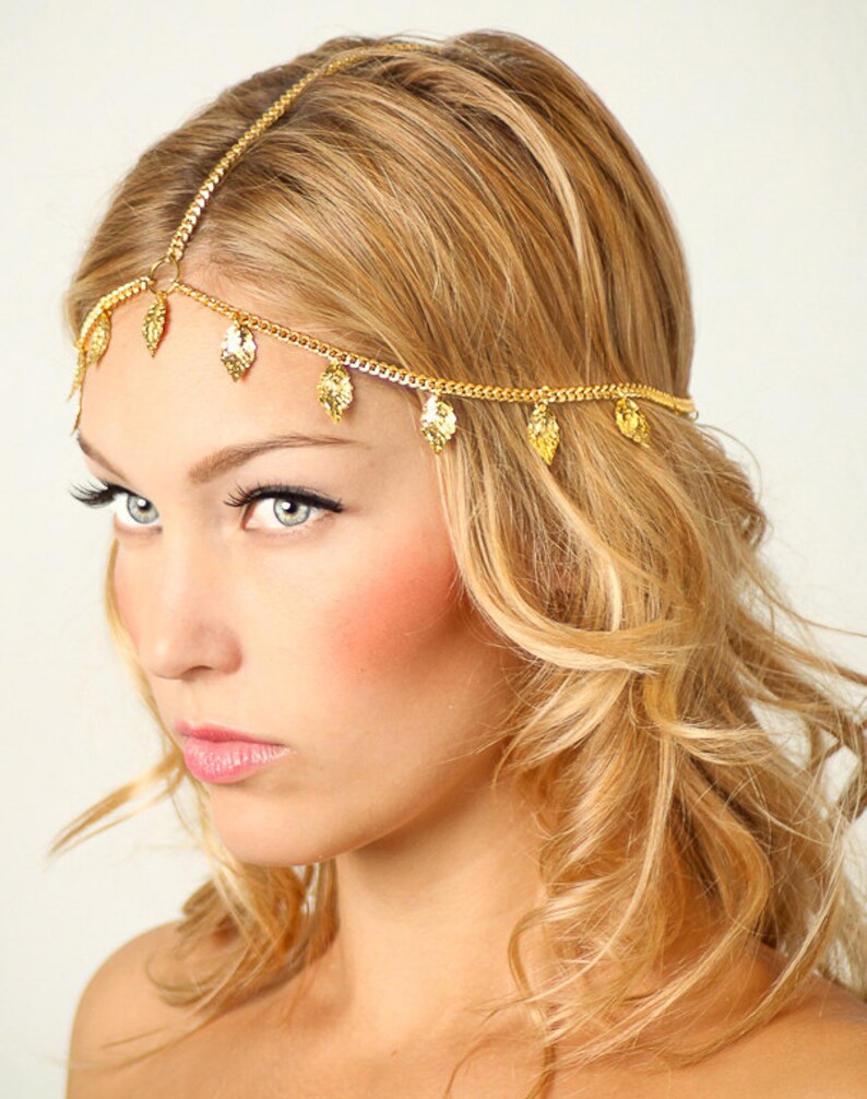 Gold Grecian Chain Headpiece / Head Jewelry / Boho Headpiece / Etsy UK