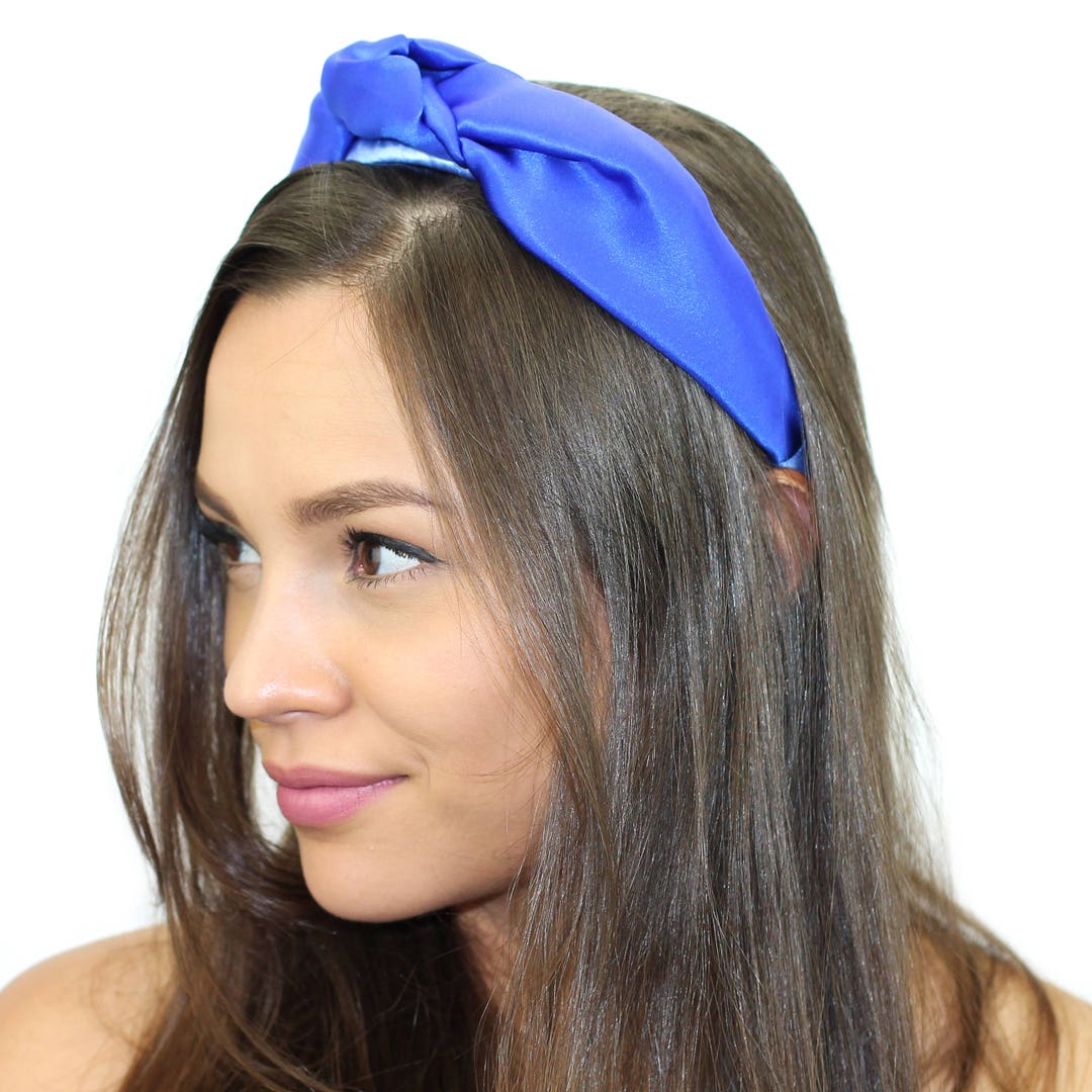 Silk Top Knot Headband / Top Knot Turban Headband / Floral Etsy