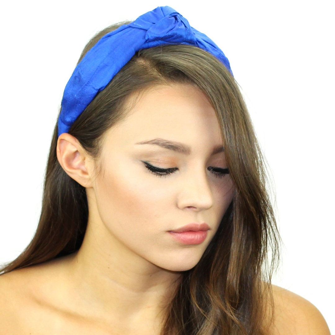 Silk Knot Headband / Womens Top Knot Headband / Silk Headband / Kristin Perry Etsy