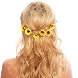 Sunflower Bobby Pins / Flower Hair Pins / Sunflower Hair Clips / Kristin Perry