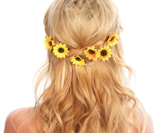 Sunflower Bobby Pins / Flower Hair Pins / Sunflower Hair Clips / Kristin Perry