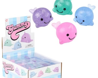 The 1.5" Gummy Narwhal Llb Squishy Toys