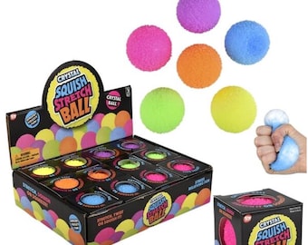 The 2.5" Squish And Stretch Crystal Gummi Ball Llb Squishy Toys