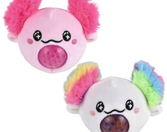 The 3" Axolotl Squeezy Bead Plush Ball - Llb Plush Toys