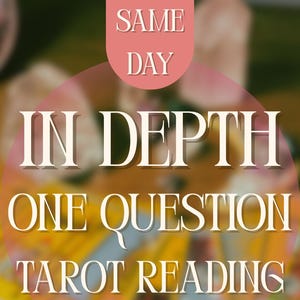 One Question Tarot Reading | 1 Card Pull | Fast 24 Hr Delivery | Honest Intuitive Tarot Message | Quick Clarity Tarot Reading | Etsy Witch