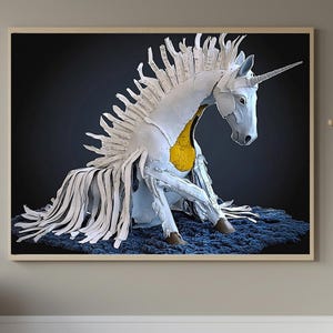 White Unicorn Horse Figurine, Magical Horse Statue, Fantasy Decor, Mythical Creature, Unique Gift, Unicorn Lover Gift, Fantasy Statue
