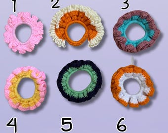 Crochet Hair Scrunchies: Handmade Boho Hair Tie, Colorful Accessories