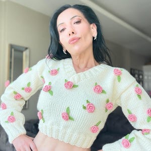 3d Rose Crop Top - Etsy