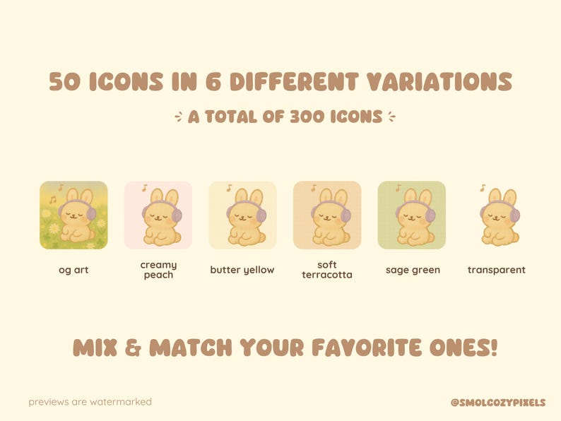 Cute Bunny App Icons for Ios & Android – Pastel Phone Icons ...