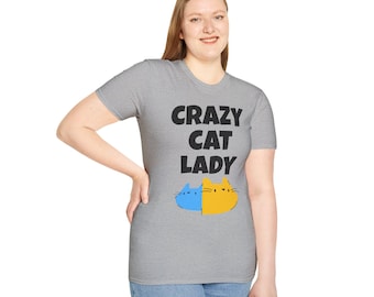 Maglietta "Pazza Gattara" - Divertente maglietta con gatto femminista, maglietta unisex con satira politica, regalo per mamma di gatti pro-scelta, maglietta per amanti degli animali, maglietta per gatti salvati