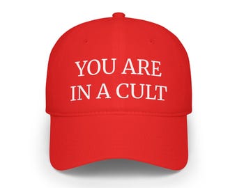 Gorra de culto, gorra roja parodia MAGA, gorra anti-MAGA, declaración política unisex, gorra informal, regalo para amigos, accesorios únicos.