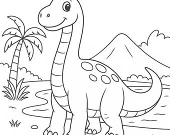 100 Dinosaur Coloring Pages to Print Activities for Kids, Prehistoric, T-Rex, Jurassic Instant PDF, Educational Coloring