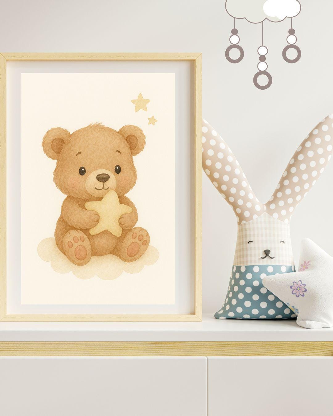 Nursery Wall Art Set of 3 | Baby Bear Prints | Cute Teddy Bear Posters ...
