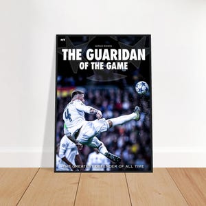 Sergio Ramos poster, football star wall art, football wall art, football legend poster, football frame, Ramos gift