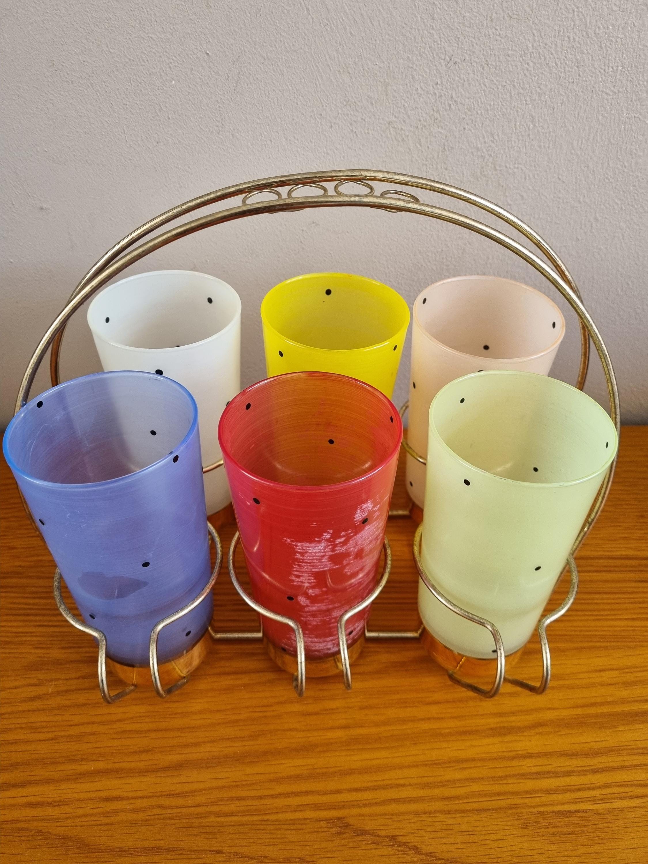 1950 Glasses in a Caddy - Etsy