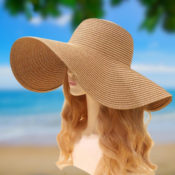 Wide Brim Straw Sun Hat: Foldable UV Protection Beach 