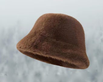 Chapeau Bob Femme En Fausse Fourrure - Style Cosaque, Doux Et Chaud - Taille Unique Réglable