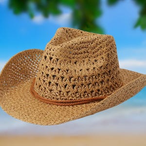 Hollow Straw Cowboy Hat: Unisex Western Sun Protection
