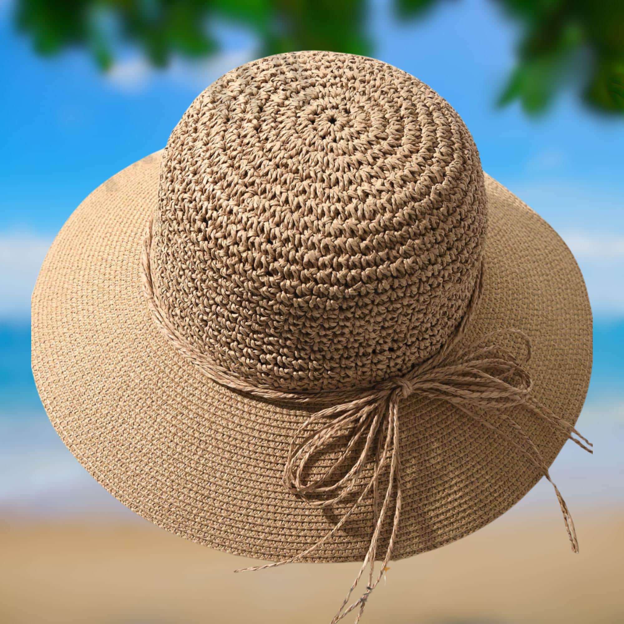 Handwoven Boho Straw Sun Hat: UPF 50+ Summer Travel Hat - Etsy