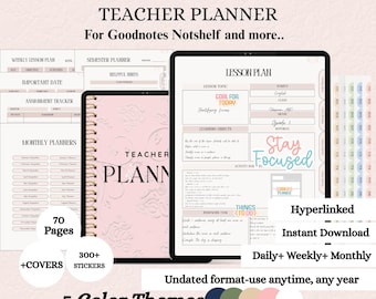 Digital Teacher Planner for iPad – Class Schedule, Grading, Attendance & Academic Calendar | GoodNotes PDF
