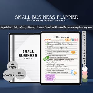 Digital Small Business Planner Small Shop Organizer, Income & Expense, Inventory, Order, Sales  and  Marketing Tracker for Goodnotes PDF